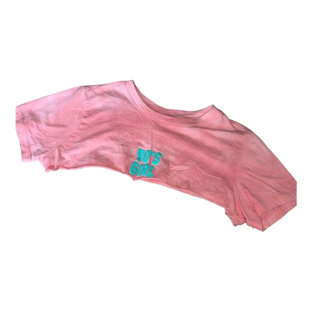 90s girl ultra above chest cropped tie-dye pink tee size medium?